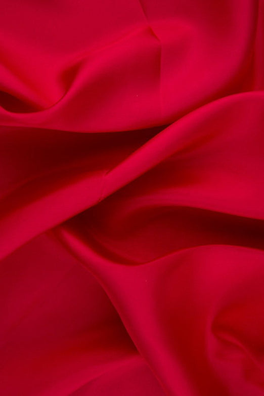 Crimson Red Habotai Silk Fabric