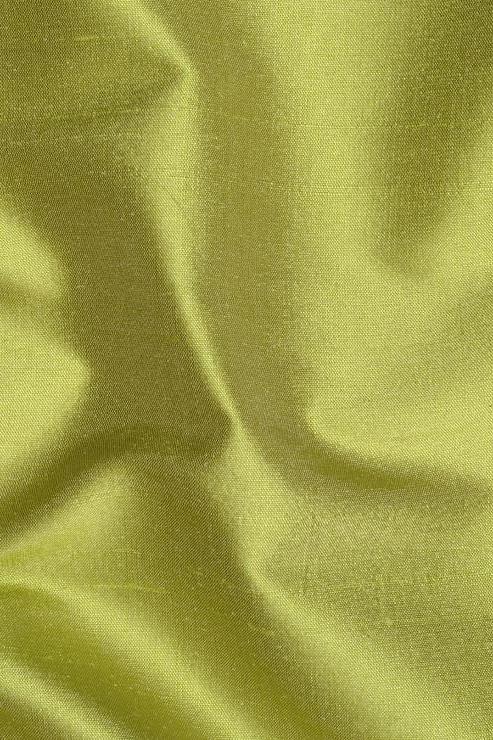 Dark Citron Silk Shantung 54" Fabric