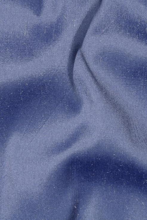 Dark Denim Silk Shantung 54" Fabric