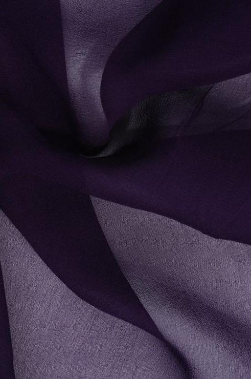 Dark Grape Purple Silk Georgette Fabric