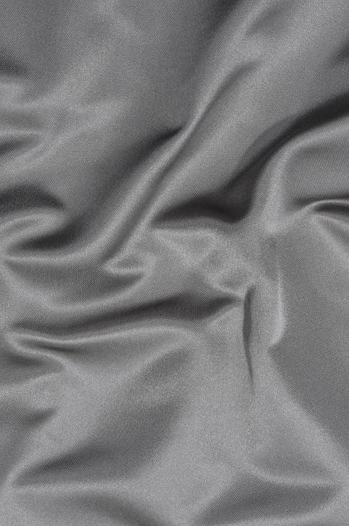 Dark Grey Silk Duchess Satin Fabric
