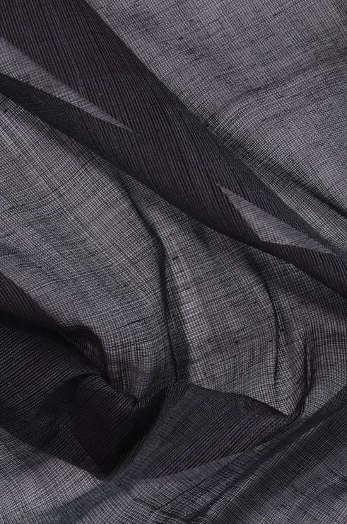 Dark Grey Purple Cotton Voile Fabric