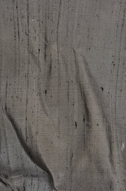 Dark Gull Gray Dupioni Silk Fabric By The Yard