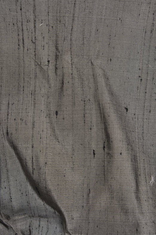 Dark Gull Gray Dupioni Silk Fabric