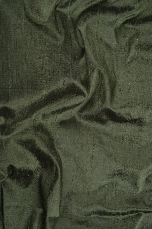 Dark Ivy Dupioni Silk Fabric