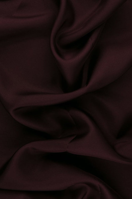 Dark Maroon Habotai Silk Fabric