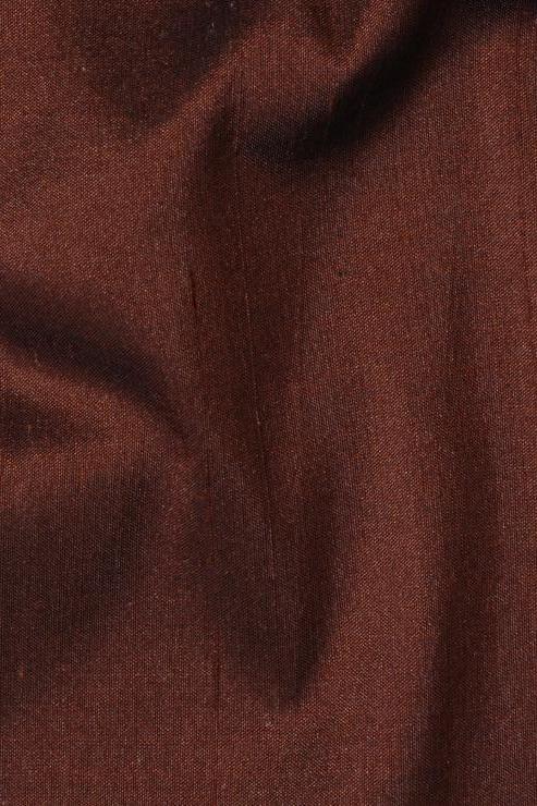 Dark Maroon Silk Shantung 54" Fabric