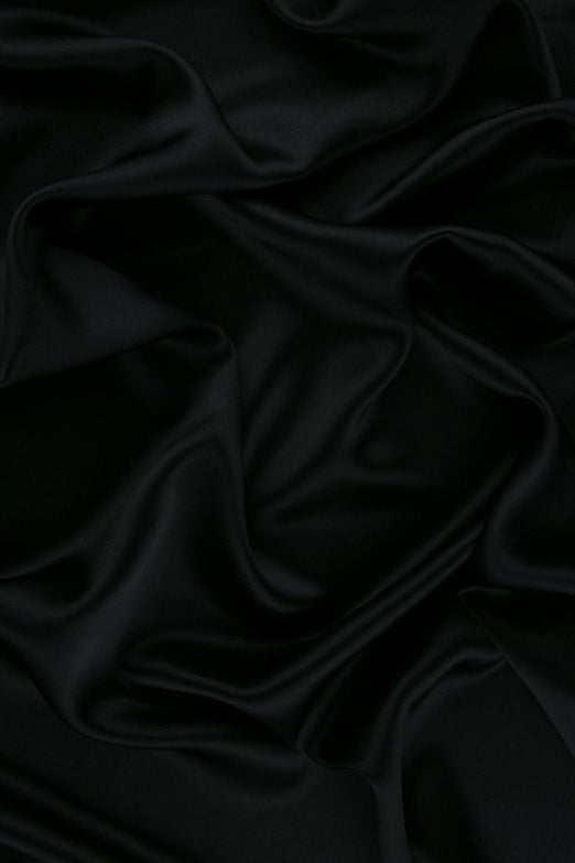 Dark Navy Charmeuse Silk Fabric