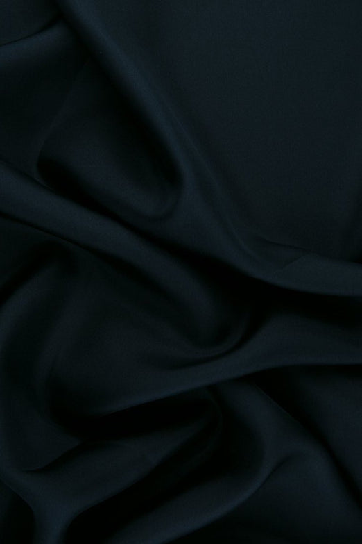 Dark Navy Habotai Silk Fabric