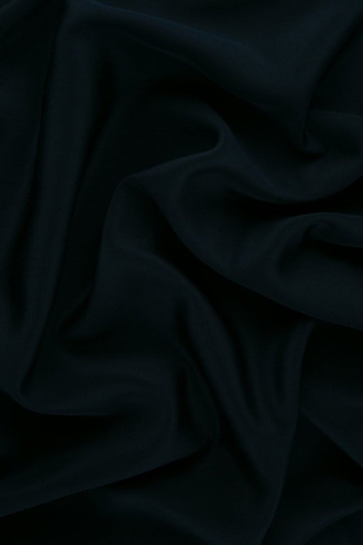 Dark Navy Silk Crepe de Chine Fabric