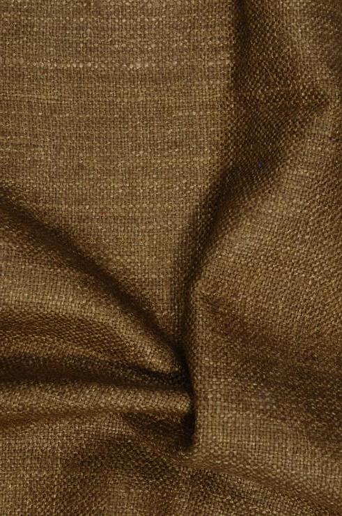 Dark Olive Green Silk Linen (Matka) Fabric