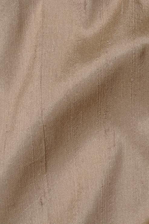 Dark Taupe Beige Silk Shantung 54" Fabric