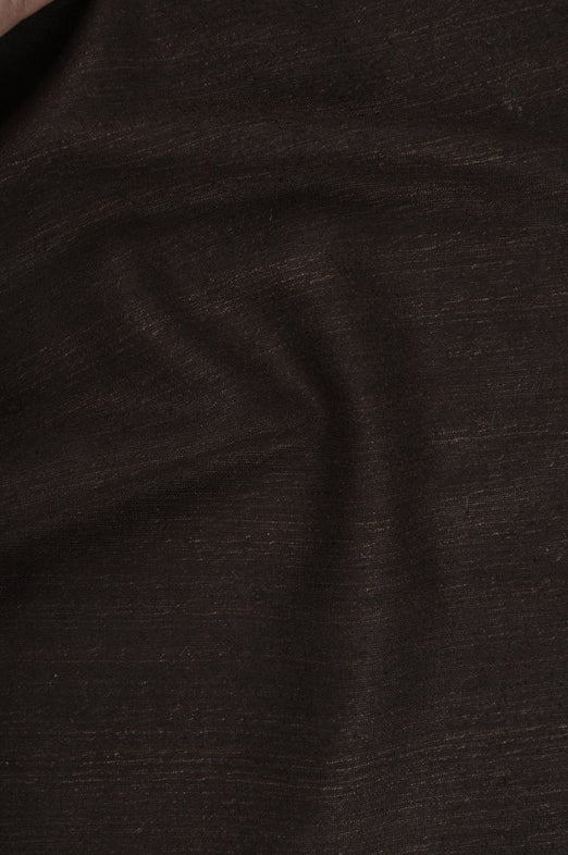 Dark Taupe Brown Katan Matka Silk Fabric