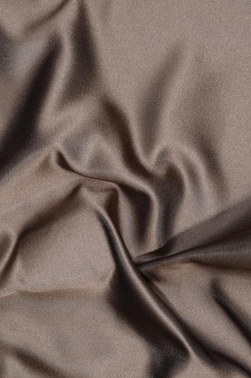Dark Taupe Brown Double Face Duchess Satin Fabric