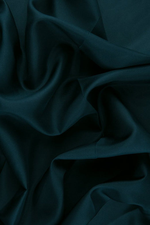 Dark Teal Habotai Silk Fabric