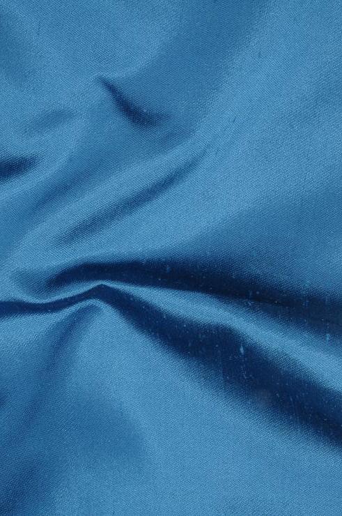 Dark Turquoise Italian Shantung Silk Fabric