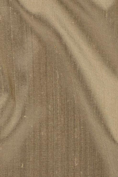 Dark Wheat Silk Shantung 54" Fabric