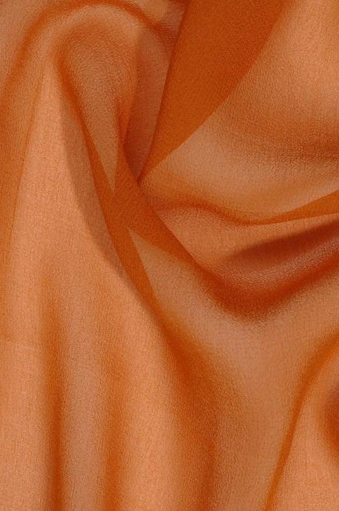 Deep Burnt Orange Silk Georgette Fabric