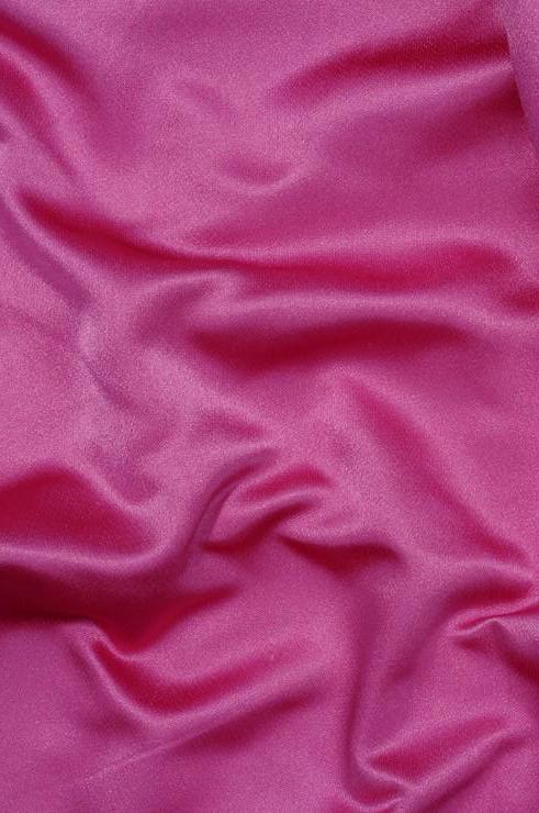 Deep Pink Silk Duchess Satin Fabric
