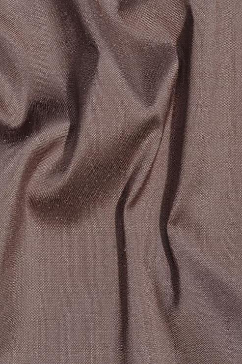 Deep Walnut Silk Shantung 54" Fabric