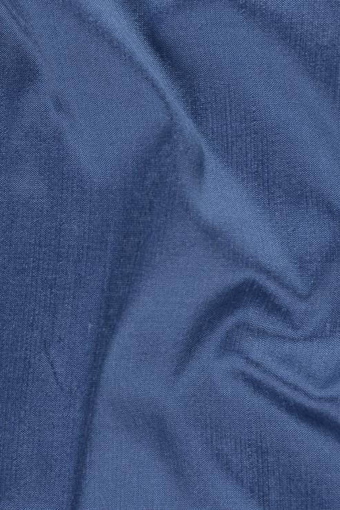 Denim Blue Silk Shantung 54" Fabric