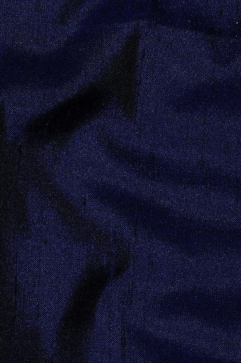 Eclipse Blue Silk Shantung 44" Fabric