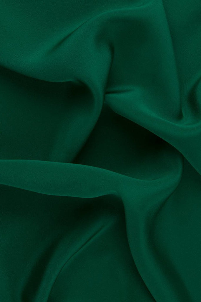 Crepe Back Satin Fabric Emerald Green, by the yard