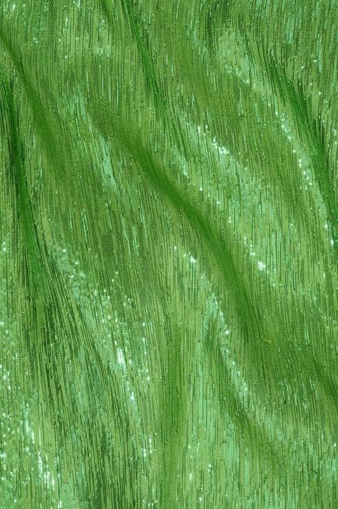 Emerald Green Metallic Shantung Silk Fabric