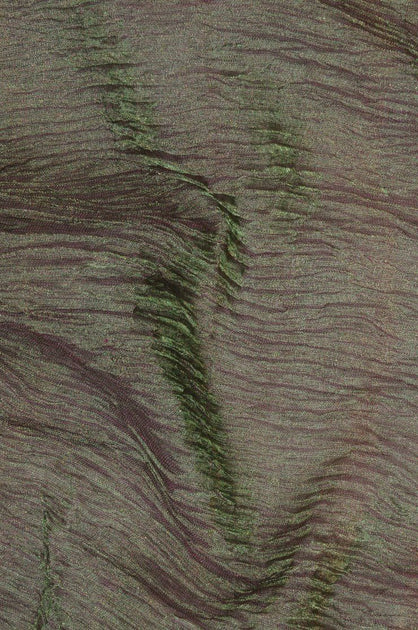 Blue Green Speckled Metallic Crushed Organza Fabric main image 1