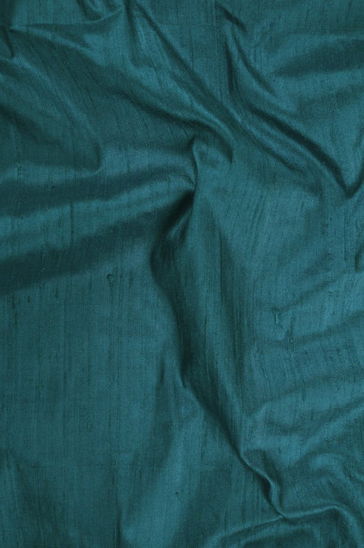 Enamel Blue Dupioni Silk Fabric