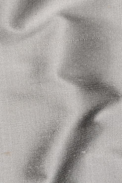 Flint Gray Silk Shantung 54" Fabric