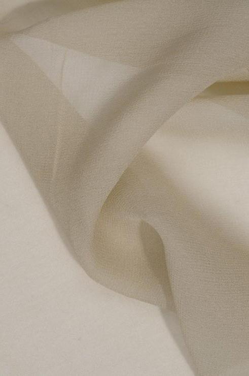 Fog Beige Silk Georgette Fabric