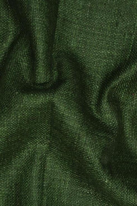 Forest Green Silk Linen (Matka) Fabric