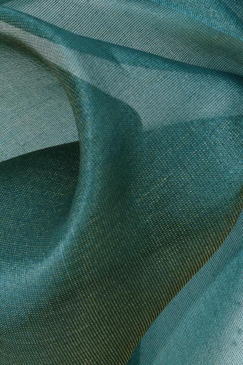 Forest Green Silk Organza Fabric