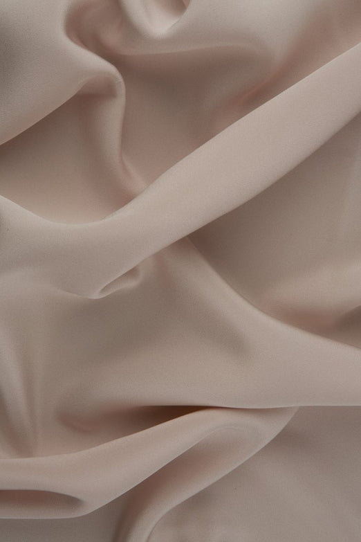 Frosted Pink Silk 4-Ply Crepe Fabric