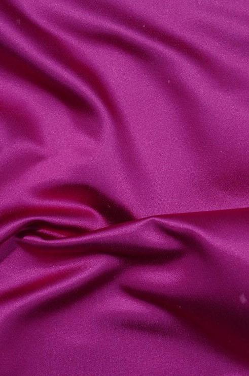 Fuchsia Pink Silk Duchess Satin Fabric