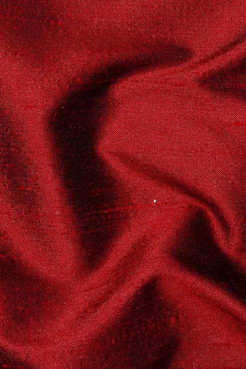 Garnet Red Silk Shantung 54" Fabric