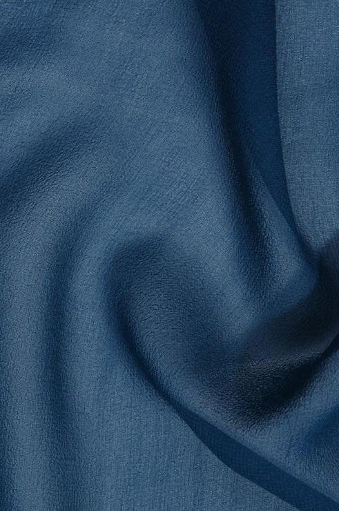 Ocean Blue Silk Georgette Fabric