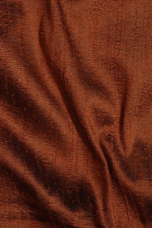 Glazed Ginger Silk Shantung 54" Fabric