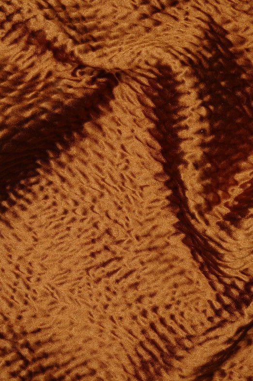 Glazed Ginger Silk Hammered Satin Jacquard Fabric