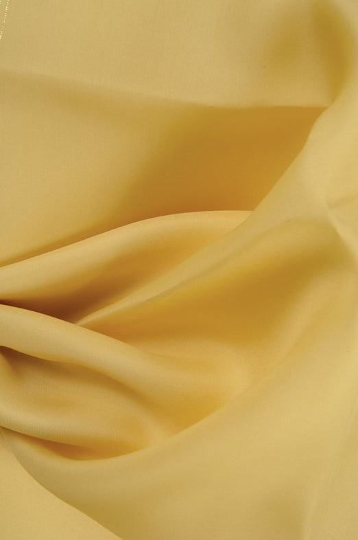 Gold Silk Satin Face Organza Fabric