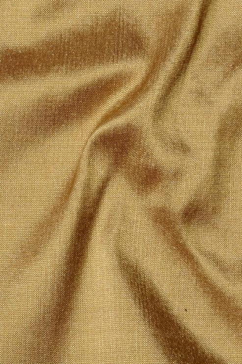 Golden Olive Silk Shantung 44" Fabric
