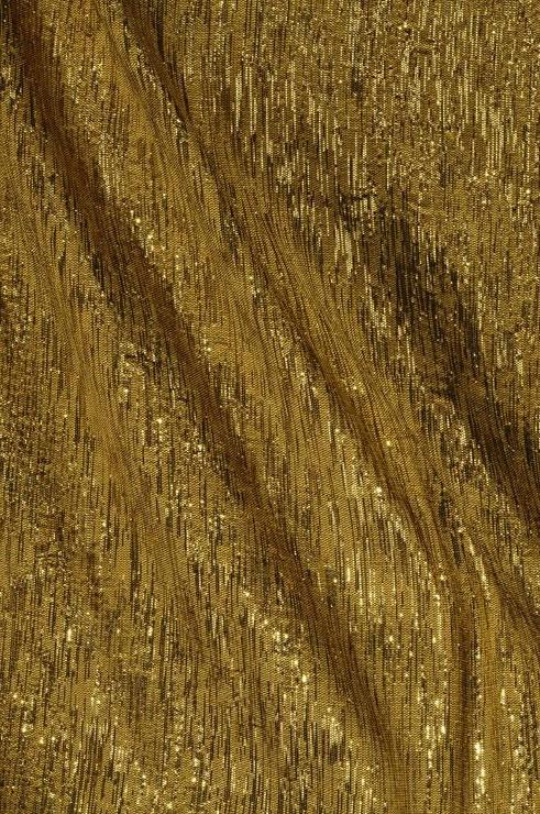 Golden Palm Metallic Shantung Silk Fabric