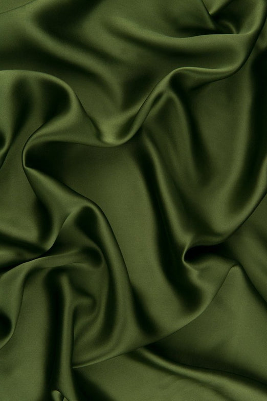 Grasshopper Green Charmeuse Silk Fabric