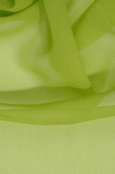 Green Glow Silk Georgette Fabric