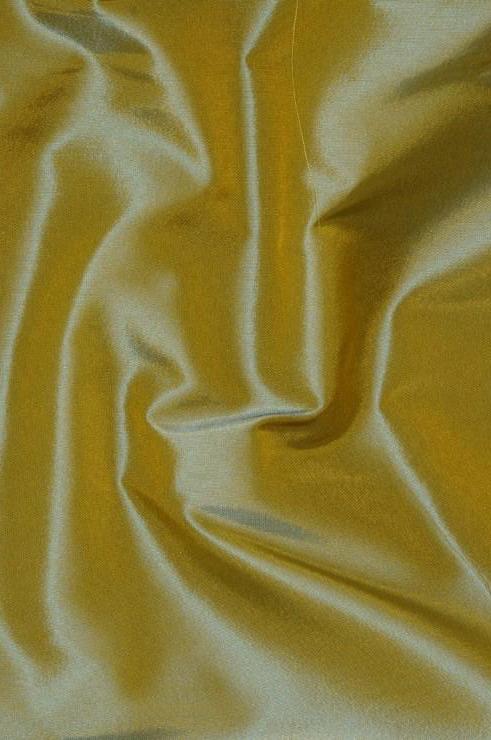 Green Gold Taffeta Silk Fabric