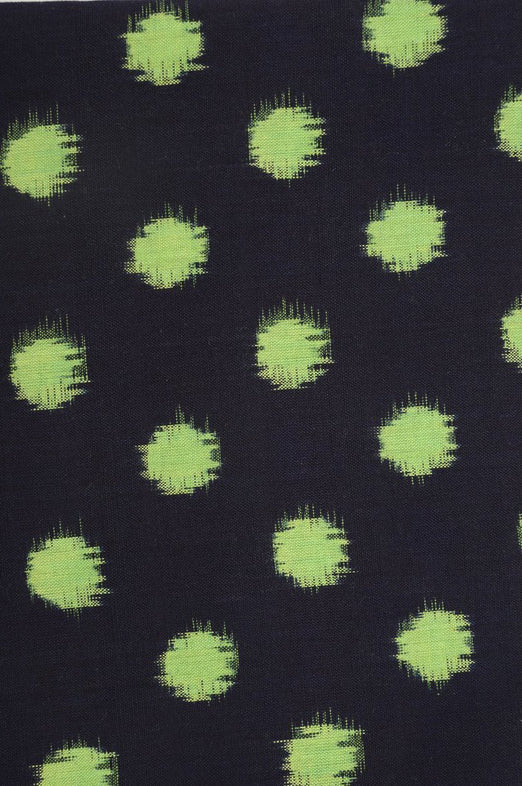 Black Green 076 Cotton Ikat
