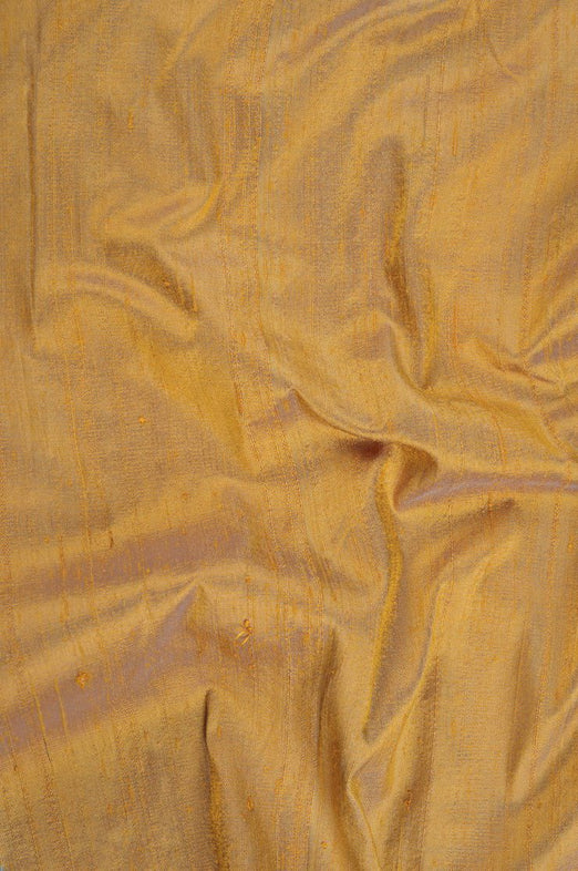 Honey Golden Blue Dupioni Silk Fabric