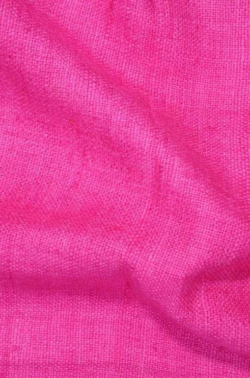 Hot Pink Silk Linen (Matka) Fabric