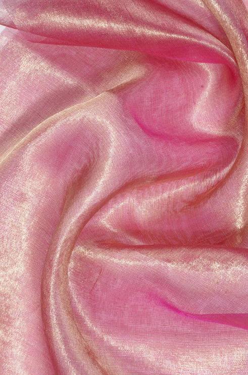 NY Designer Fabrics Pink Cotton Metallic Fabric